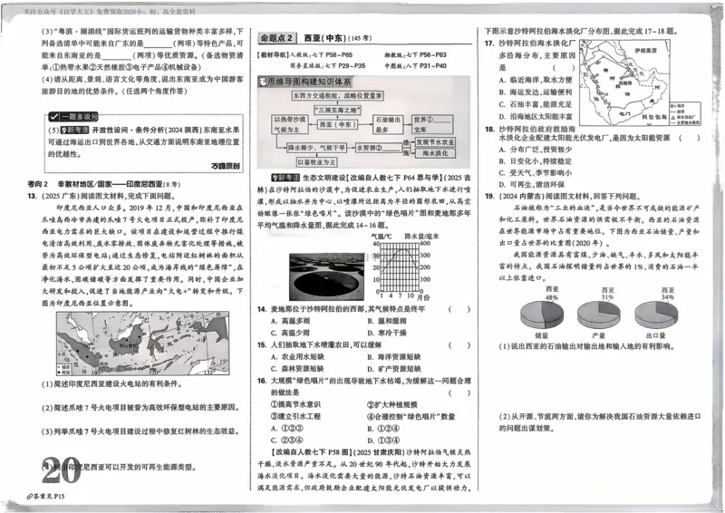 地理_2026万唯系列预习复习_2026版初中《万唯中考真题》分类与新考法（化学地理）_地理