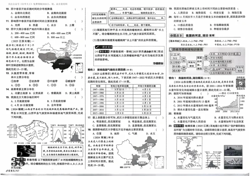 地理_2026万唯系列预习复习_2026版初中《万唯中考真题》分类与新考法（化学地理）_地理