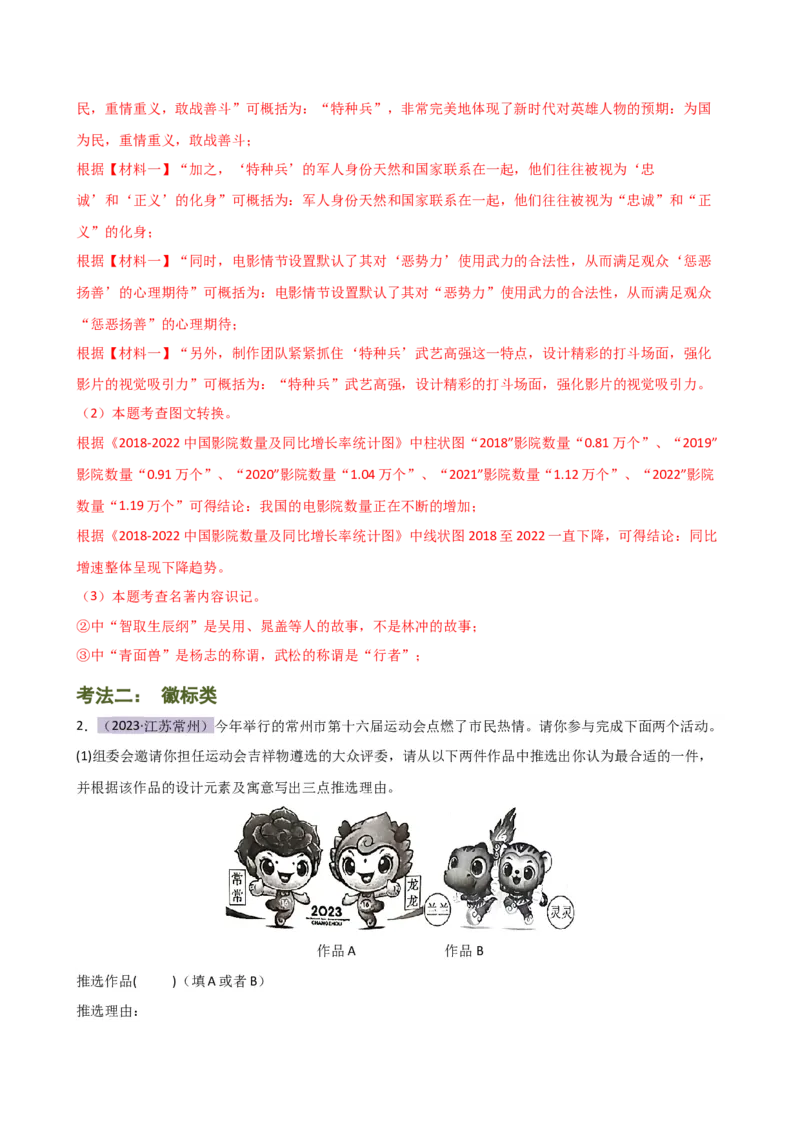 专题06综合性学习（信息概括、图文转换、对联标语）（讲练）（全国通用）（解析版）_120中考语文全套复习_中考语文复习总复习_二轮复习资料_模块一基础知识积累与运用_配套讲练