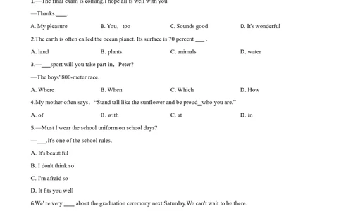2019年中考真题精品解析英语（云南卷）精编word版（原卷版）_中考真题_3.英语中考真题2015-2024年_2019年全国中考YINGYU148份_2019年中考真题精品解析英语（云南卷）精编word版