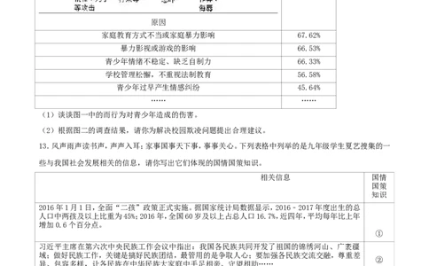 2017年重庆市中考思想品德A卷试卷及答案_中考真题_7.政治中考真题2015-2024年_地区卷_重庆中考思想品德08-22