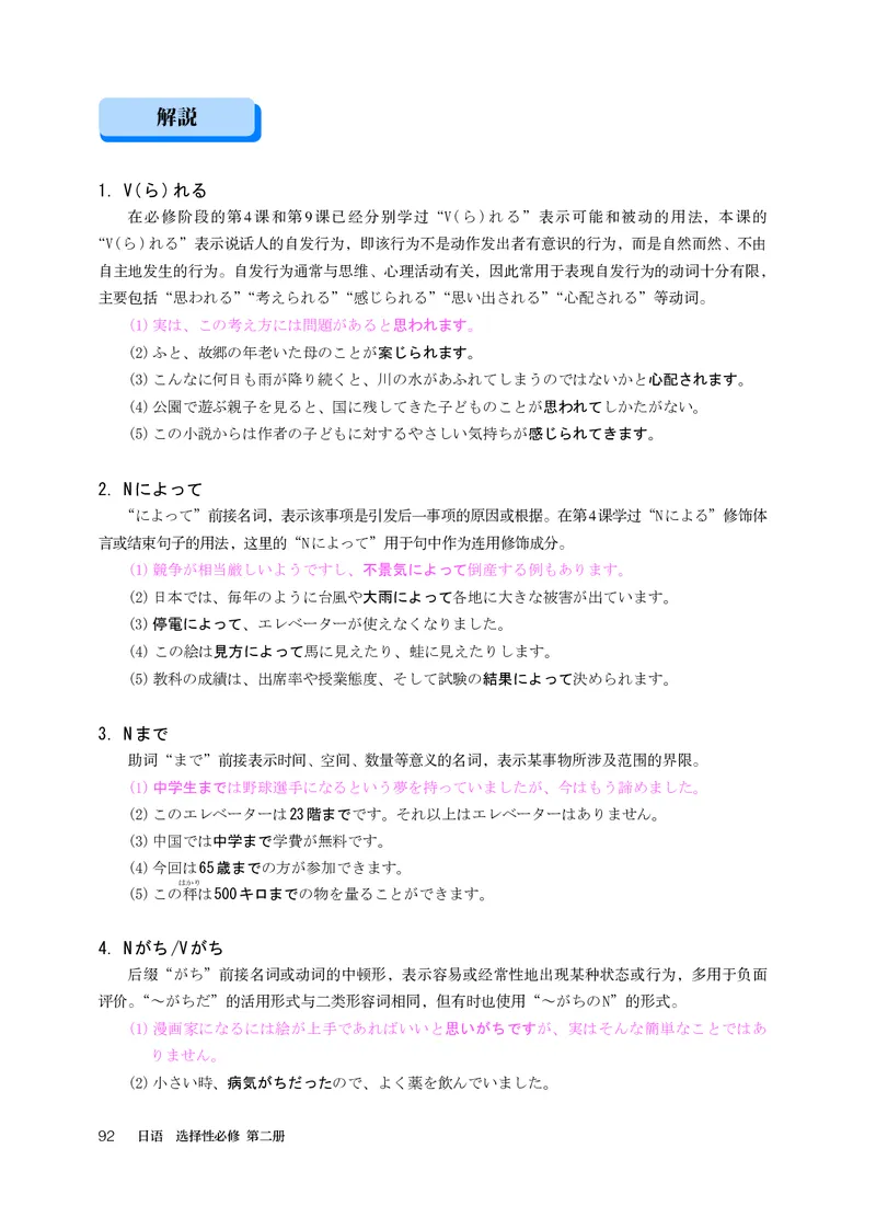 人教版日语选修第二册高清教材_4-教培资料-26年最新资料-同步更新_初中高中教资_03科三专项（进去保存报考的学科即可）_02科三专项（笔记真题思维导图教学设计版本二）