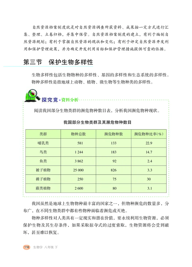 冀少版8年级生物下册高清教材_4-教培资料-26年最新资料-同步更新_初中高中教资_03科三专项（进去保存报考的学科即可）_02科三专项（笔记真题思维导图教学设计版本二）