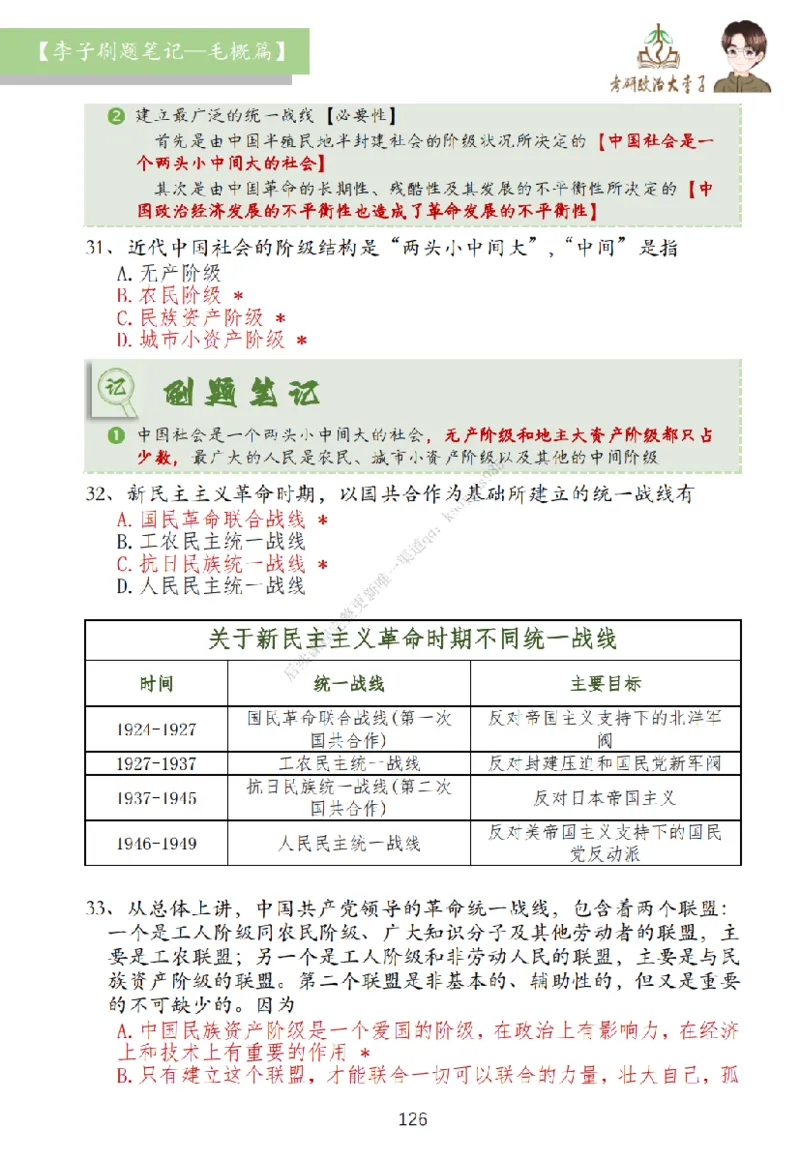 大李子刷题笔记史纲毛概篇_2026考公资料_（49）政治理论合集_政治理论合集_2025考研政治_11.大李子_00.课件讲义