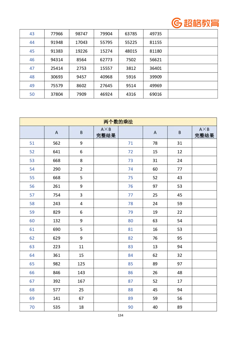 老牟深算之速算大练兵课程基础速算-题本合集_2026考公资料_（05）超格_2026牟立志老牟深算之速算大练兵题本+解析