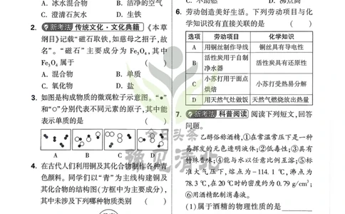 化学精准摸底小卷_2026万唯系列预习复习_2026版初中《万唯中考真题》分类与新考法（化学地理）_化学