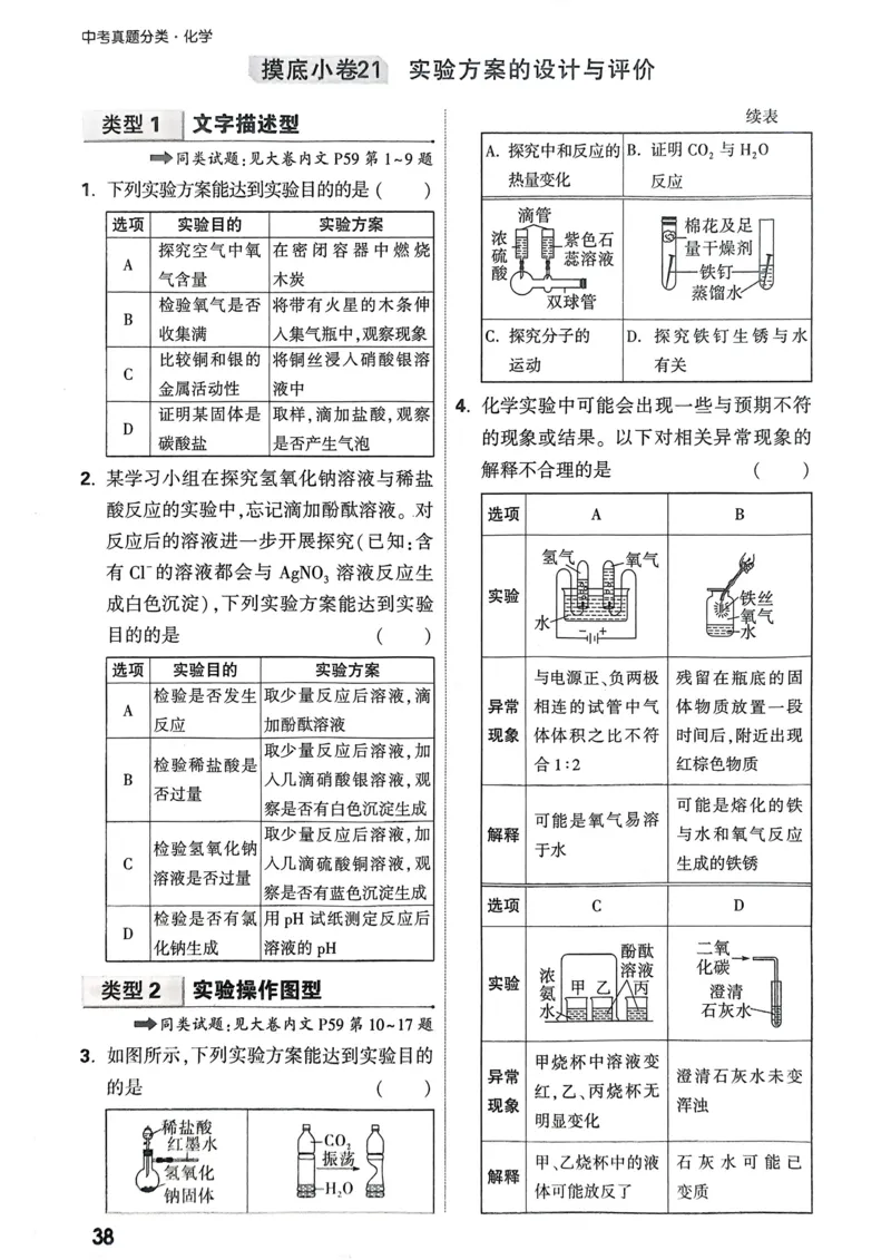 化学精准摸底小卷_2026万唯系列预习复习_2026版初中《万唯中考真题》分类与新考法（化学地理）_化学