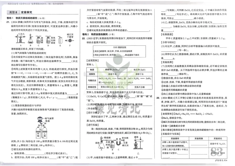 化学精准摸底小卷_2026万唯系列预习复习_2026版初中《万唯中考真题》分类与新考法（化学地理）_化学
