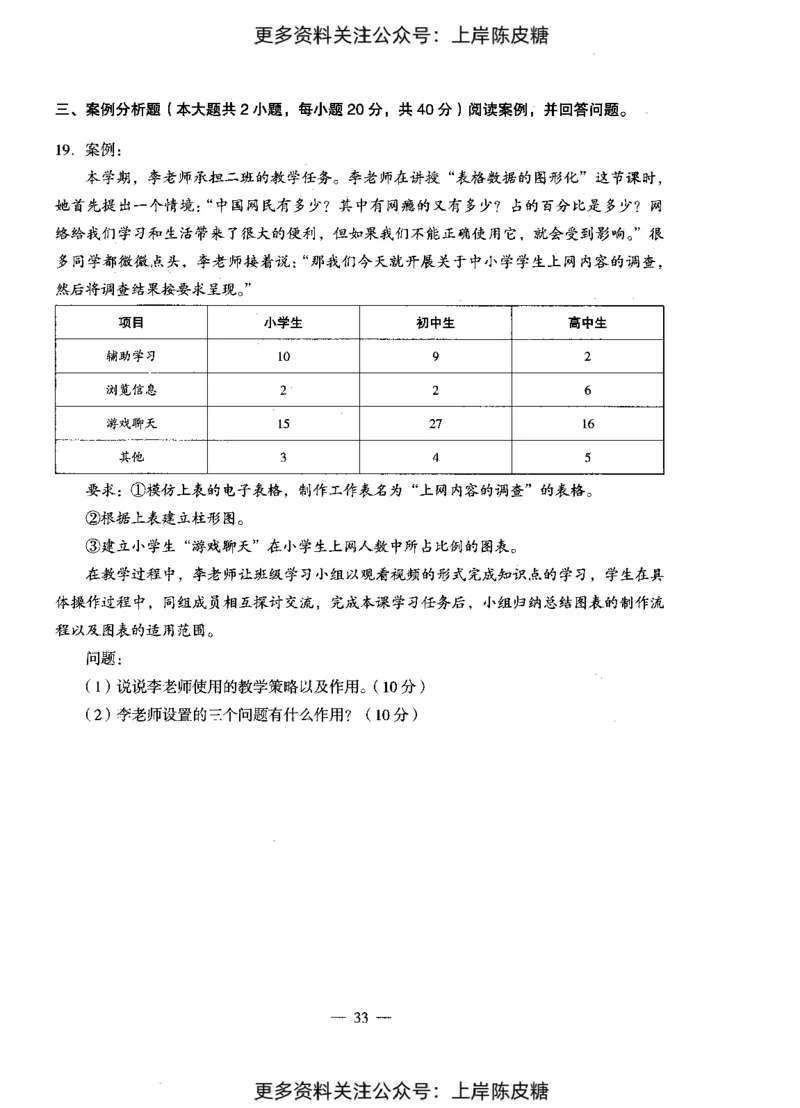 信息技术学科知识与教学能力（初级中学）标准预测试卷_4-教培资料-26年最新资料-同步更新_初中高中教资_03科三专项（进去保存报考的学科即可）_08初高中科三标准模拟卷