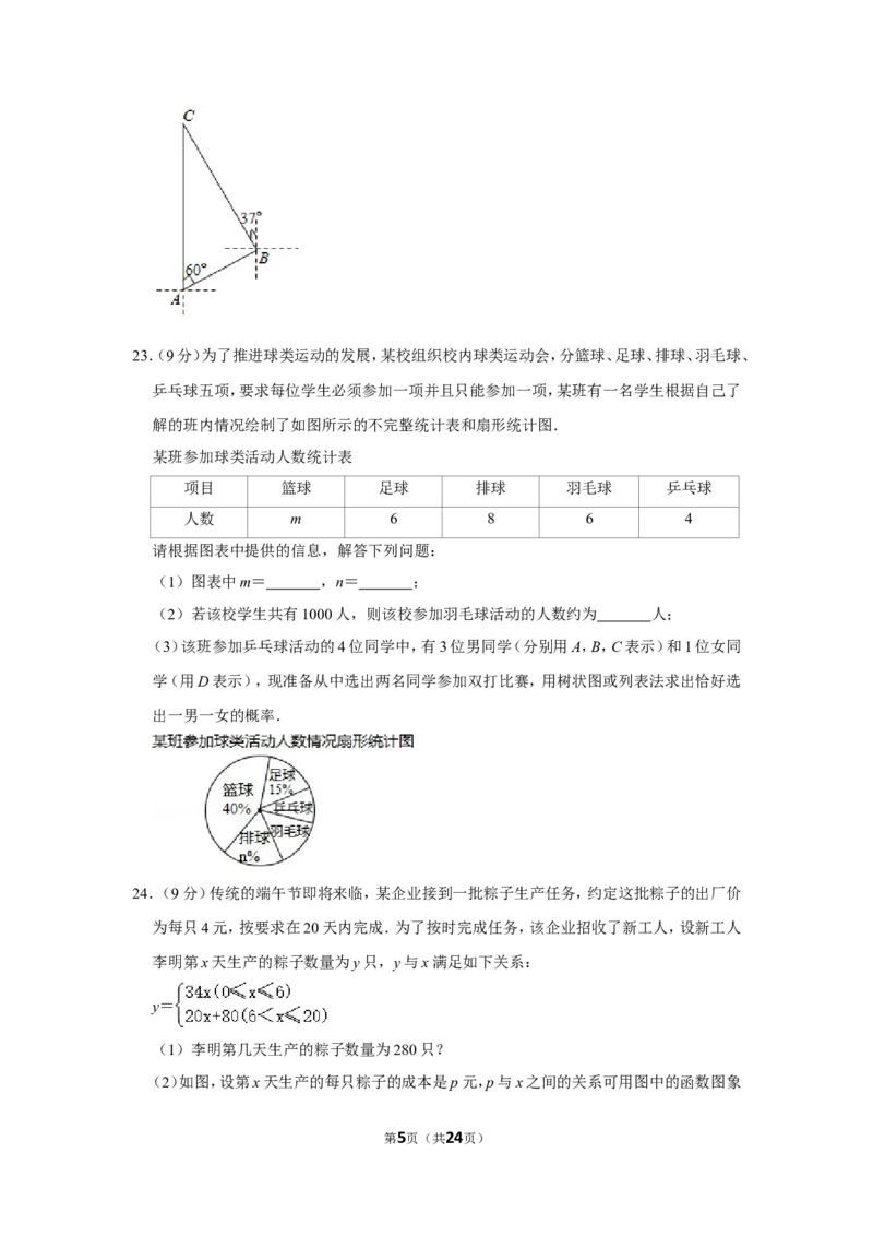 2018年四川省眉山市中考数学试卷_中考真题_2.数学中考真题2015-2024年_地区卷_四川省_四川眉山数学10-22