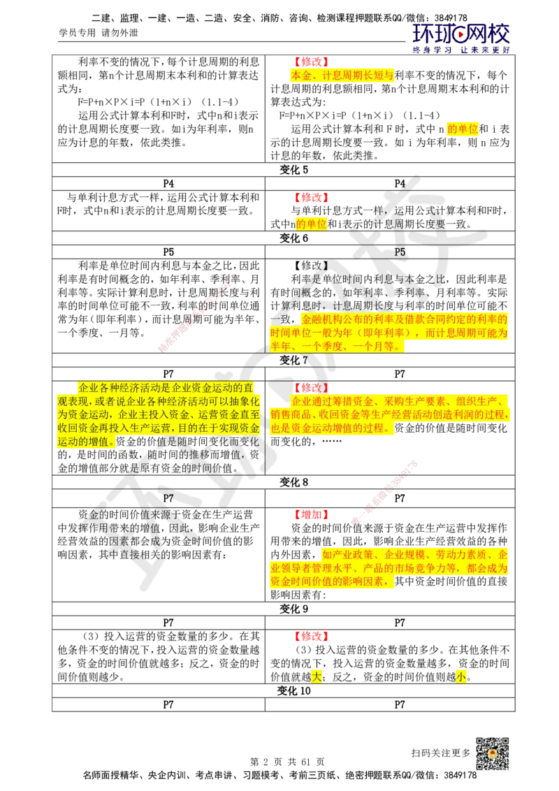 2025《建设工程经济》教材对比明细_2026年一级建造师_2026年一建经济_2025年一建经济SVIP_02-基础精讲✿高端面授✿深度强化_13-经济《备考指导班》张涌HQ