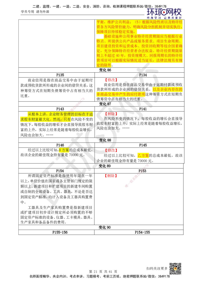2025《建设工程经济》教材对比明细_2026年一级建造师_2026年一建经济_2025年一建经济SVIP_02-基础精讲✿高端面授✿深度强化_13-经济《备考指导班》张涌HQ