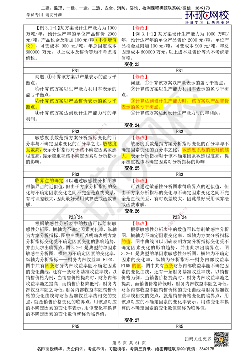 2025《建设工程经济》教材对比明细_2026年一级建造师_2026年一建经济_2025年一建经济SVIP_02-基础精讲✿高端面授✿深度强化_13-经济《备考指导班》张涌HQ