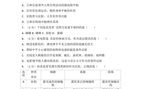 2017年淄博市中考生物试题及答案.解析_中考真题_8.生物中考真题2015-2024年_地区卷_山东省_山东淄博生物10-21缺19.20