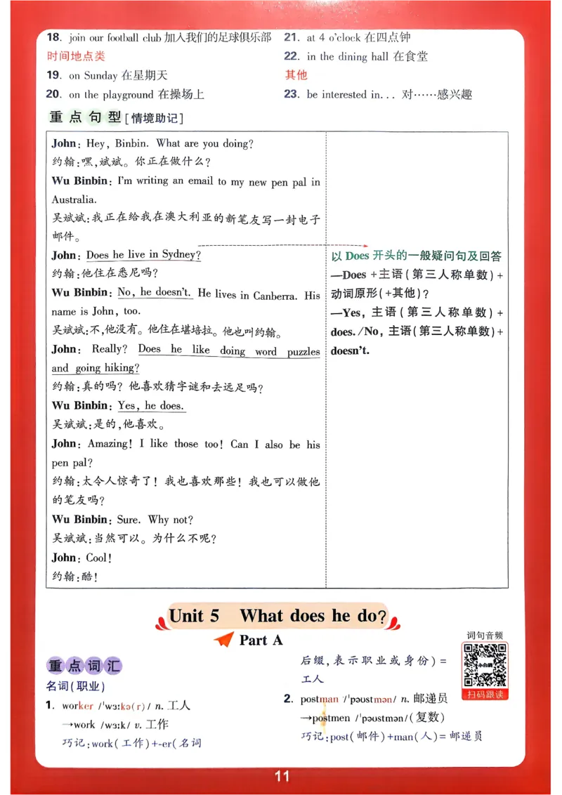 小白鸥情境题同步课时练PEP英语6年级上册：单元知识晨读晚记_2026万唯系列预习复习_2026版小学《万唯小白鸥情景题》3-6年级上册（数学、英语）（人教）