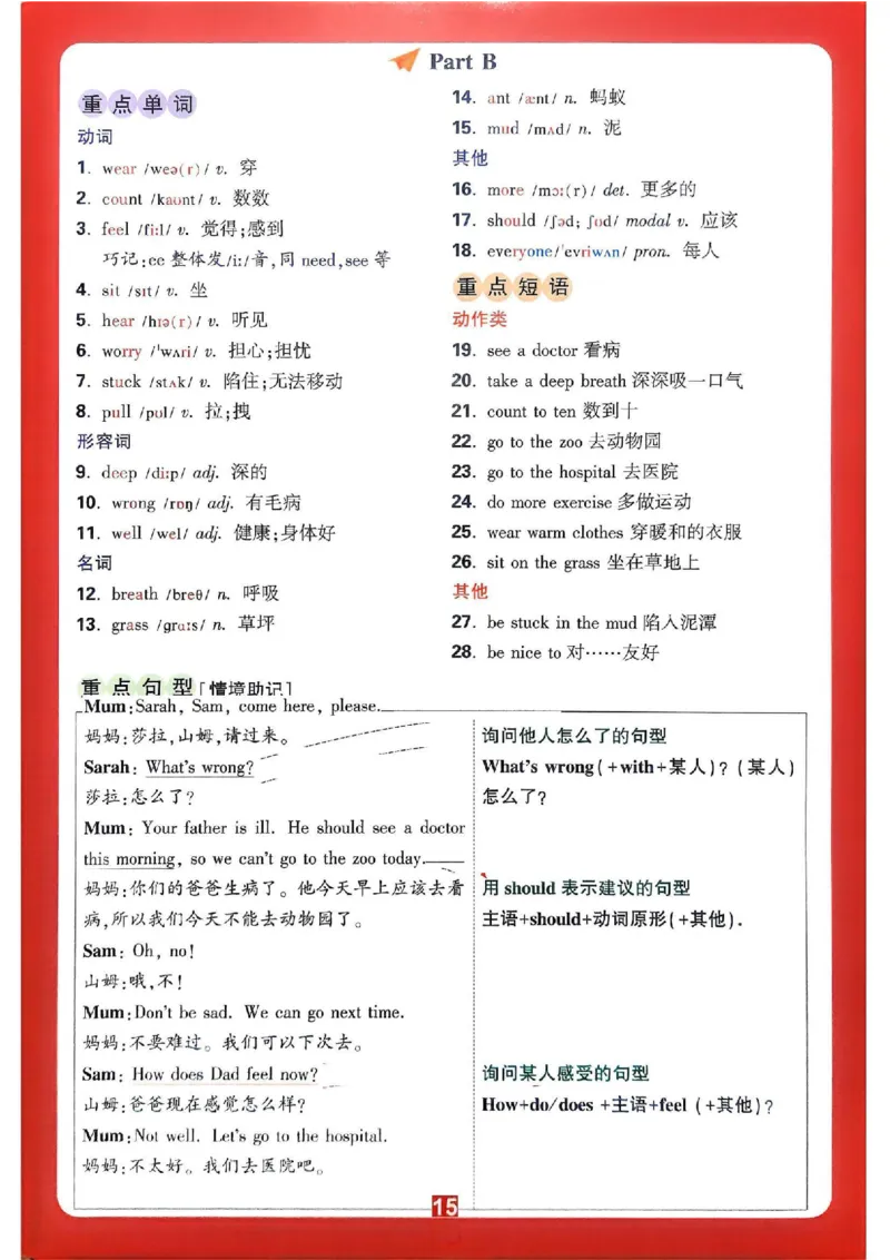 小白鸥情境题同步课时练PEP英语6年级上册：单元知识晨读晚记_2026万唯系列预习复习_2026版小学《万唯小白鸥情景题》3-6年级上册（数学、英语）（人教）