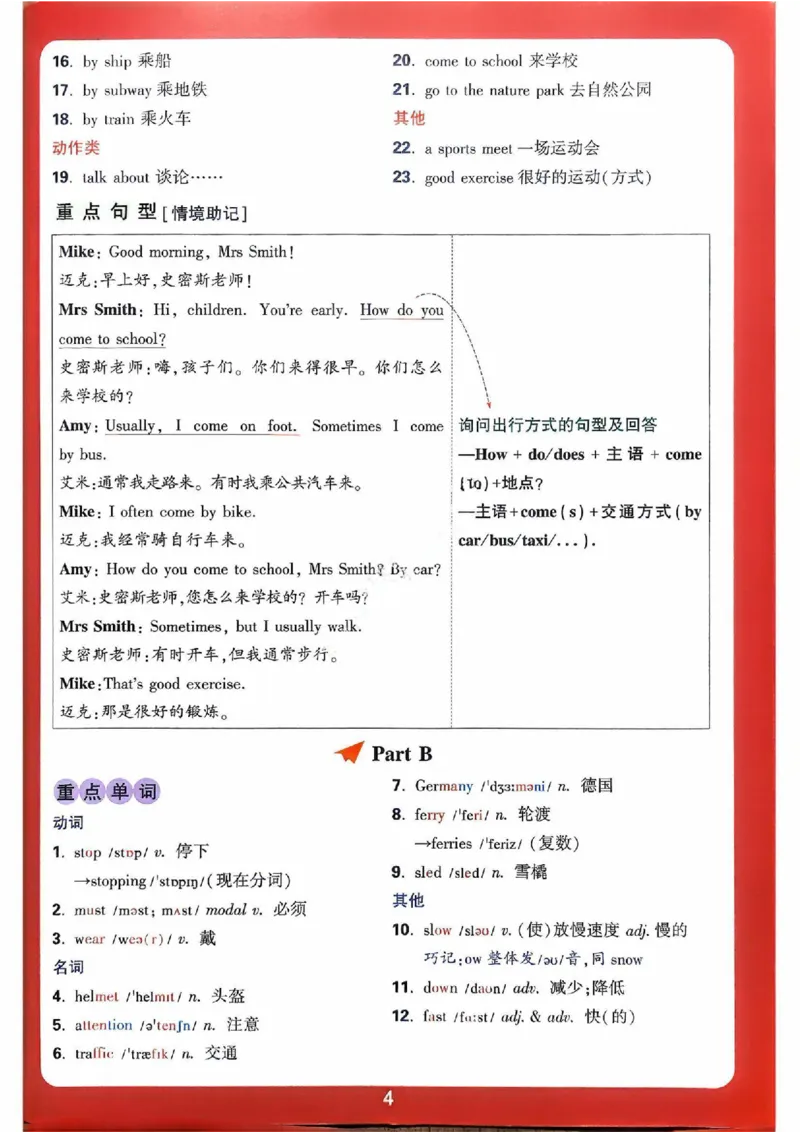 小白鸥情境题同步课时练PEP英语6年级上册：单元知识晨读晚记_2026万唯系列预习复习_2026版小学《万唯小白鸥情景题》3-6年级上册（数学、英语）（人教）