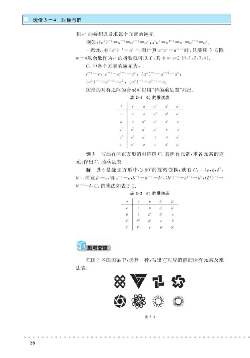 北师大高中数学选修3-4对称与群_4-教培资料-26年最新资料-同步更新_初中高中教资_03科三专项（进去保存报考的学科即可）_02科三专项（笔记真题思维导图教学设计版本二）