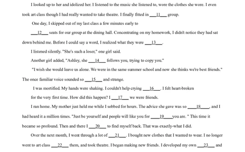 2019年浙江省温州市中考英语试题（原卷版）_中考真题_3.英语中考真题2015-2024年_地区卷_浙江省_浙江温州英语10-22