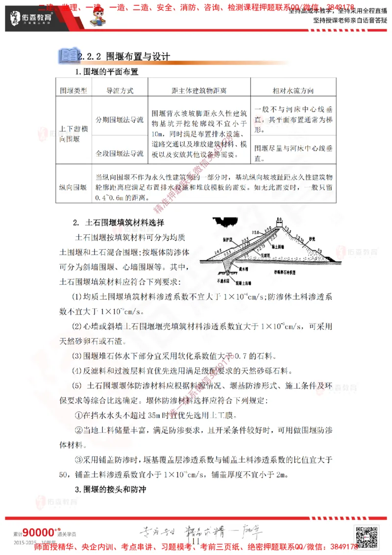 2025.2.22佑森教育赵建玲授课一建水利实务《第2章水利水电工程施工水流控制与基础处理》专用讲义，版权所有，侵权必究_2026年一级建造师_2026年一建水利_2025年一建水利SVIP