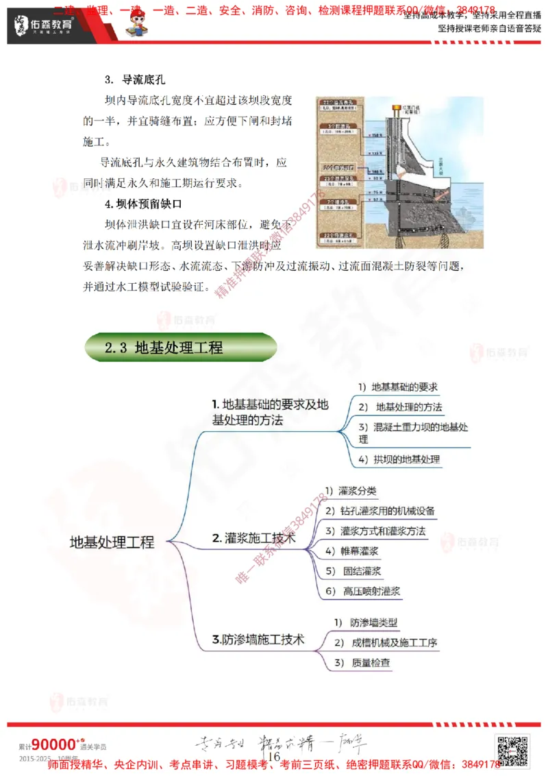 2025.2.22佑森教育赵建玲授课一建水利实务《第2章水利水电工程施工水流控制与基础处理》专用讲义，版权所有，侵权必究_2026年一级建造师_2026年一建水利_2025年一建水利SVIP