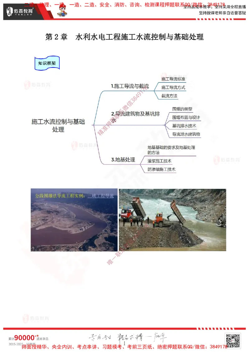 2025.2.22佑森教育赵建玲授课一建水利实务《第2章水利水电工程施工水流控制与基础处理》专用讲义，版权所有，侵权必究_2026年一级建造师_2026年一建水利_2025年一建水利SVIP