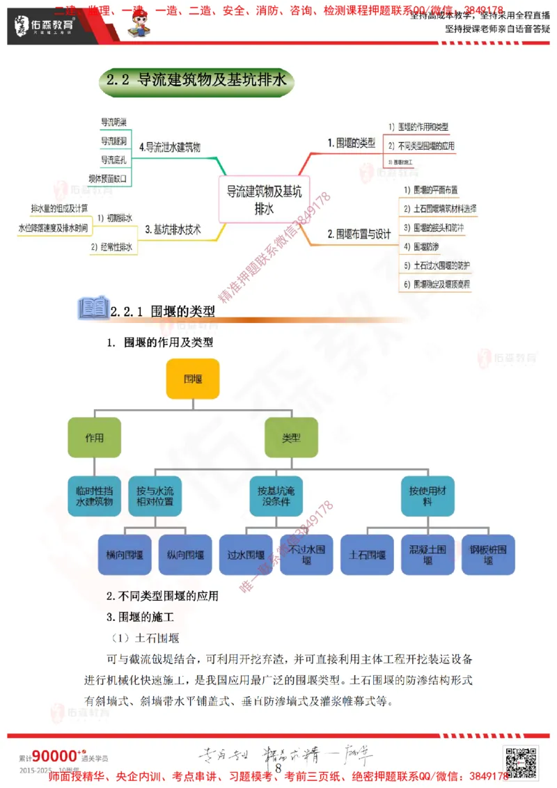 2025.2.22佑森教育赵建玲授课一建水利实务《第2章水利水电工程施工水流控制与基础处理》专用讲义，版权所有，侵权必究_2026年一级建造师_2026年一建水利_2025年一建水利SVIP