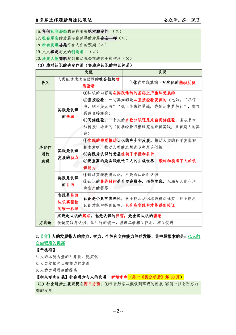 第七套（选择题）：速背笔记_2026考公资料_（49）政治理论合集_政治理论合集_2025考研政治pdf（笔记）_肖秀荣考研政治_24肖秀荣_24肖八背诵版_苏一