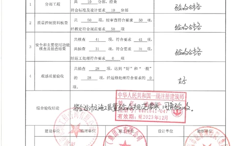 单位（子单位）工程质量竣工验收记录_2021-2023年优秀施组方案_施工组织设计_施组20-泰伦广场施工组织设计_3、证明文件_竣工验收记录