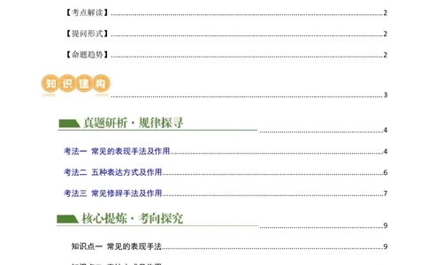 专题21分析写作手法（讲练）（全国通用）（原卷版）_120中考语文全套复习_中考语文复习总复习_二轮复习资料_完2024年中考语文二轮复习课件+讲义+练习（全国通用）