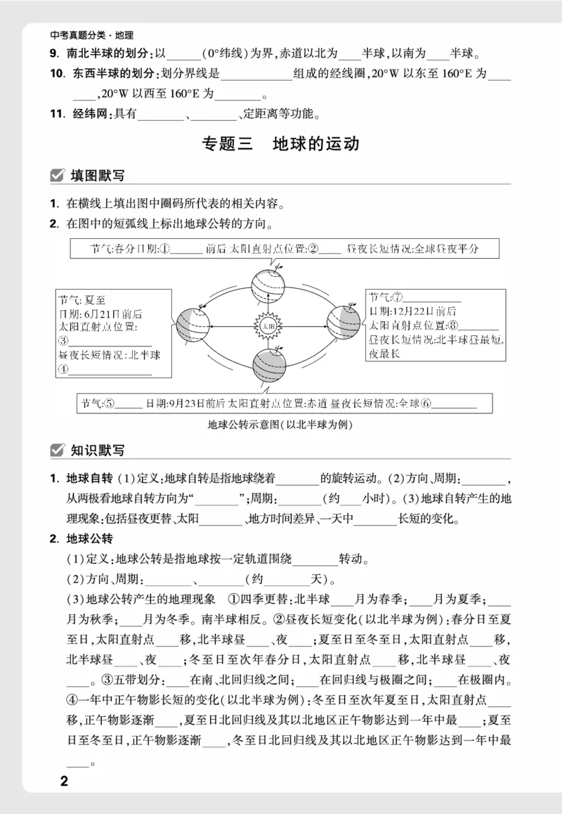 地理_高频点默写_2026万唯系列预习复习_2026版初中《万唯中考真题》分类与新考法（化学地理）_地理