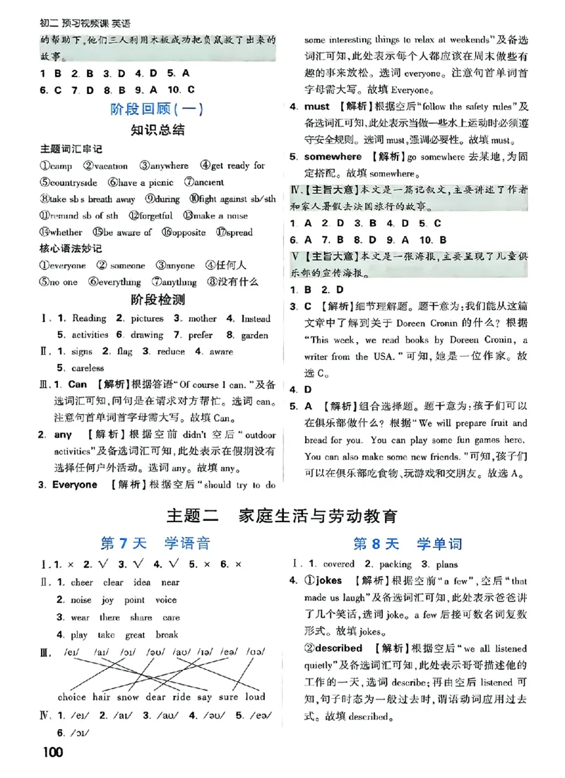 初二预习英语_2026万唯系列预习复习_2026版初中《万唯预习课》8年级上册（语文、英语、物理）（人教）_2026版初中《万唯预习课》8年级上册（英语）