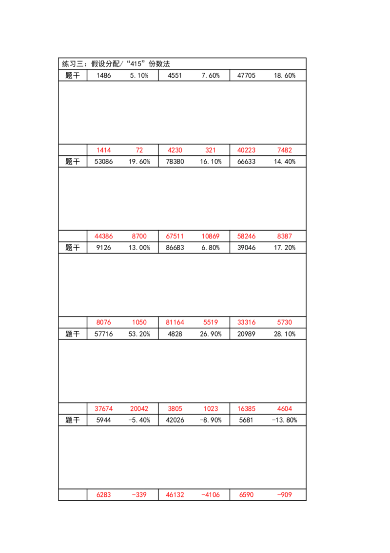 41期速算无过程版答案_2026考公资料_花生十三合集_（96）申论全勤全返、速算训练营、数量刷题营_速算训练营（39期-43期）_41期速算训练营