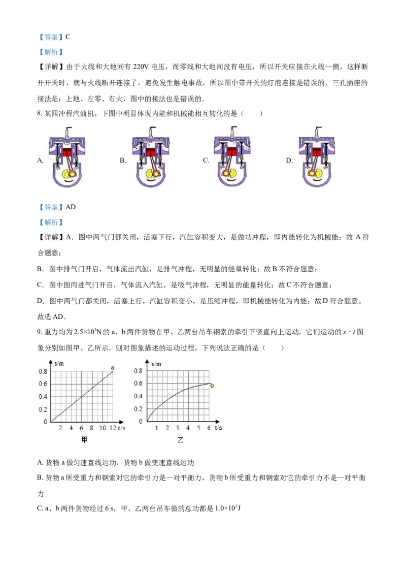 2018年辽宁省朝阳市中考物理试题（解析）_中考真题_4.物理中考真题2015-2024年_地区卷_辽宁物理_辽宁物理_朝阳物理15-22缺16