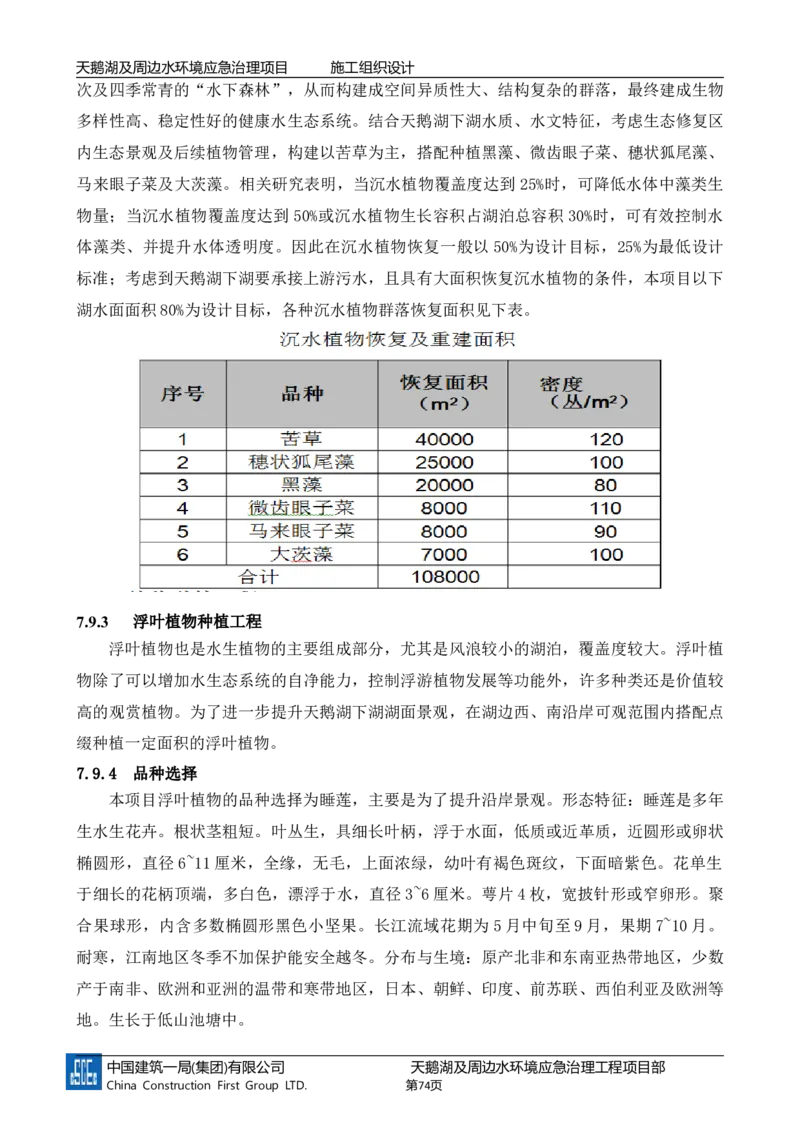 二等奖-天鹅湖及周边环境应急治理工程-施工组织设计-三公司_2021-2023年优秀施组方案_施工组织设计_天鹅湖及周边环境应急治理工程-施工组织设计