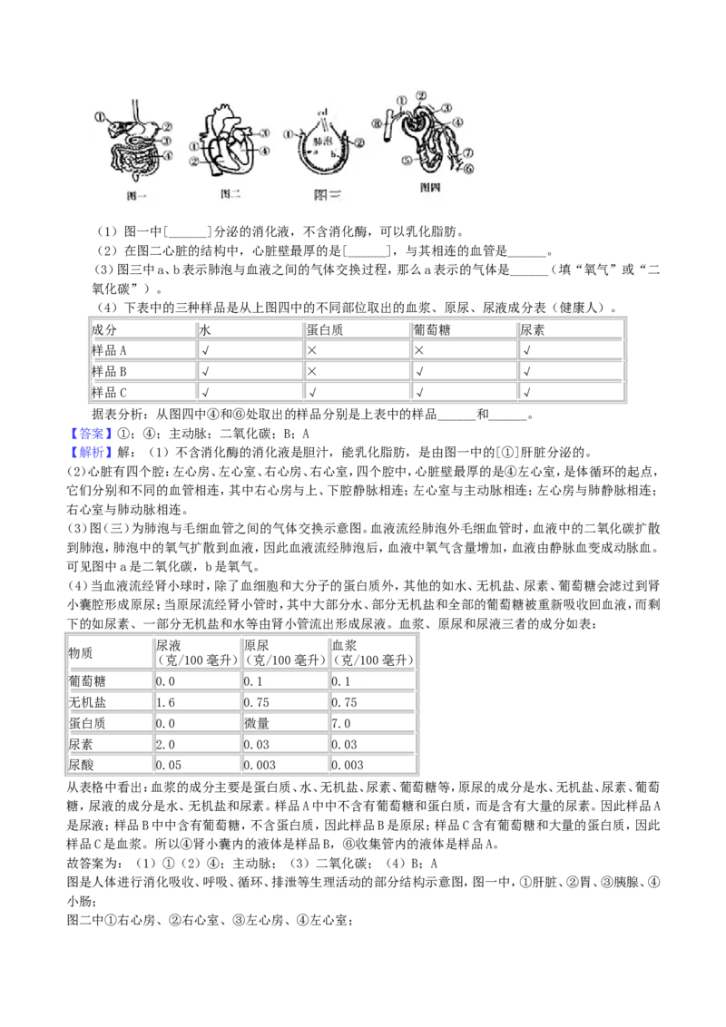 2018年湖南省衡阳市中考生物真题及答案_中考真题_8.生物中考真题2015-2024年_地区卷_湖南省_湖南衡阳生物17-22