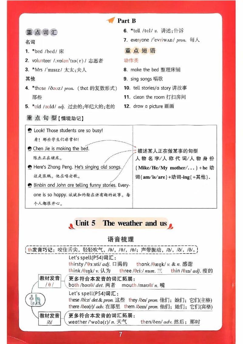 小白鸥情境题同步课时练PEP英语4年级上册：单元知识晨读晚记_2026万唯系列预习复习_2026版小学《万唯小白鸥情景题》3-6年级上册（数学、英语）（人教）