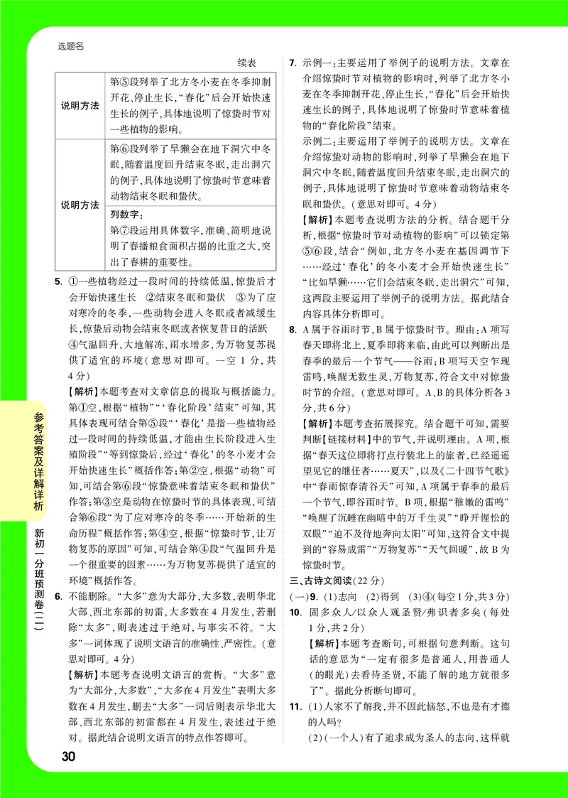 答案详解详析_2026万唯系列预习复习_2025版《万唯初中预习视频课》789年级上册多版本_2025版万唯新初一预习视频课语文人教版_视频_答案详解详析_答案详解详析