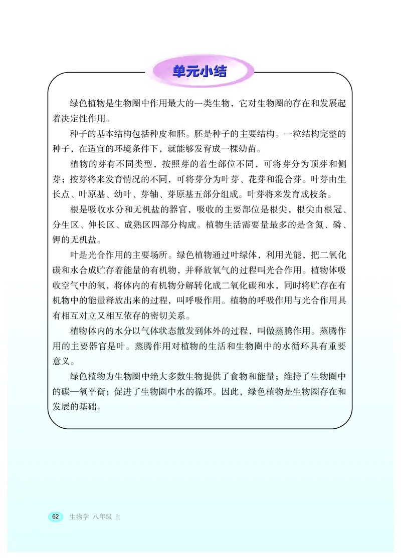 冀少版8年级生物上册高清教材_4-教培资料-26年最新资料-同步更新_初中高中教资_03科三专项（进去保存报考的学科即可）_02科三专项（笔记真题思维导图教学设计版本二）