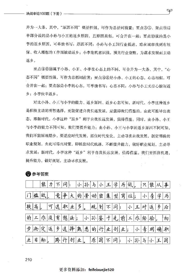 决战申论100题（下册）_26吉林考备考资料包_11省考刷题包_05决战申论100题_决战申论100题2021年8月版次