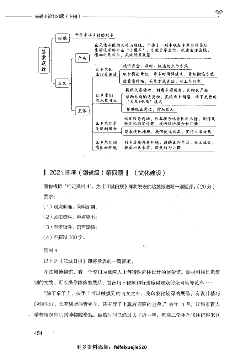 决战申论100题（下册）_26吉林考备考资料包_11省考刷题包_05决战申论100题_决战申论100题2021年8月版次