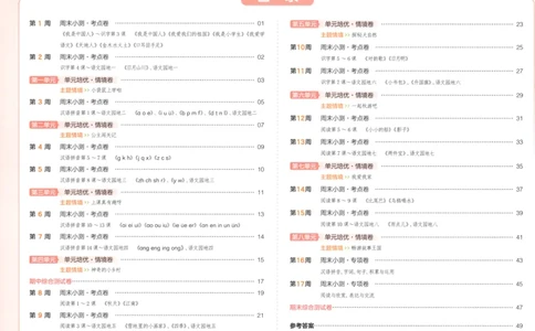 一本周末小测卷语文1上试卷_2025秋《一本周末测试小卷》语文1-6_一本周末小测卷语文1上