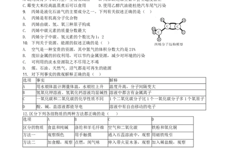 2019年哈尔滨市中考化学试题及答案_中考真题_5.化学中考真题2015-2024年_地区卷_黑龙江_哈尔滨中考化学08-21