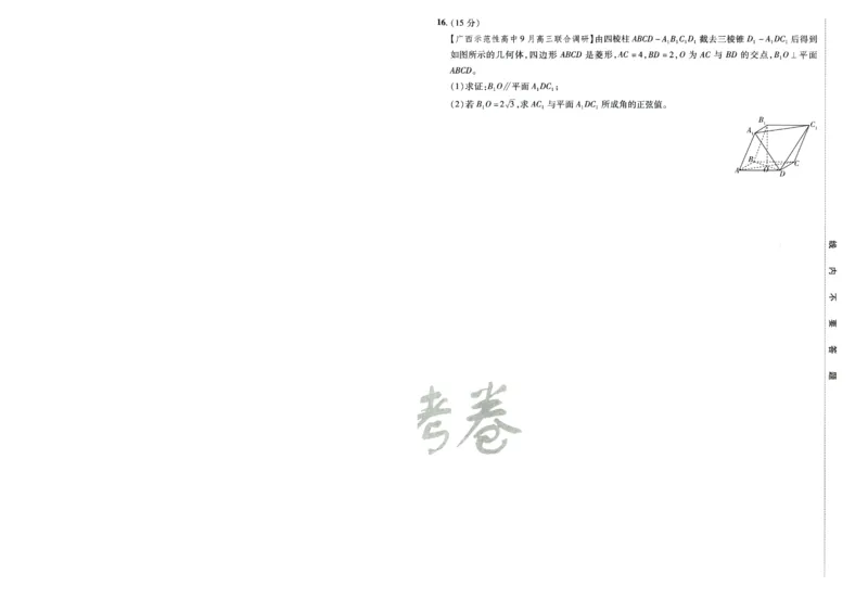 2026版金K卷&middot;百校联盟高考领航卷数学（新高考版）-A4_2511102026版金K卷&middot;百校联盟高考领航卷数学（新高考版）