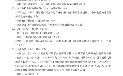 甘肃省2026届高三上学期10月联考（26-76C）生物答案_251103金太阳&middot;甘肃省2026届高三上学期10月联考（26-76C）（全科）