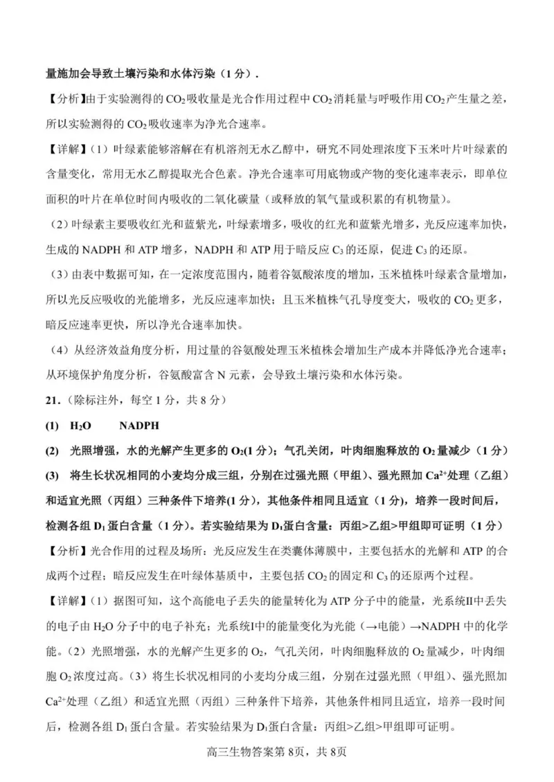 河南省濮阳外国语学校2025-2026学年高三上学期10月月考生物试题（含解析）_251102河南省濮阳外国语学校2025-2026学年高三上学期10月月考