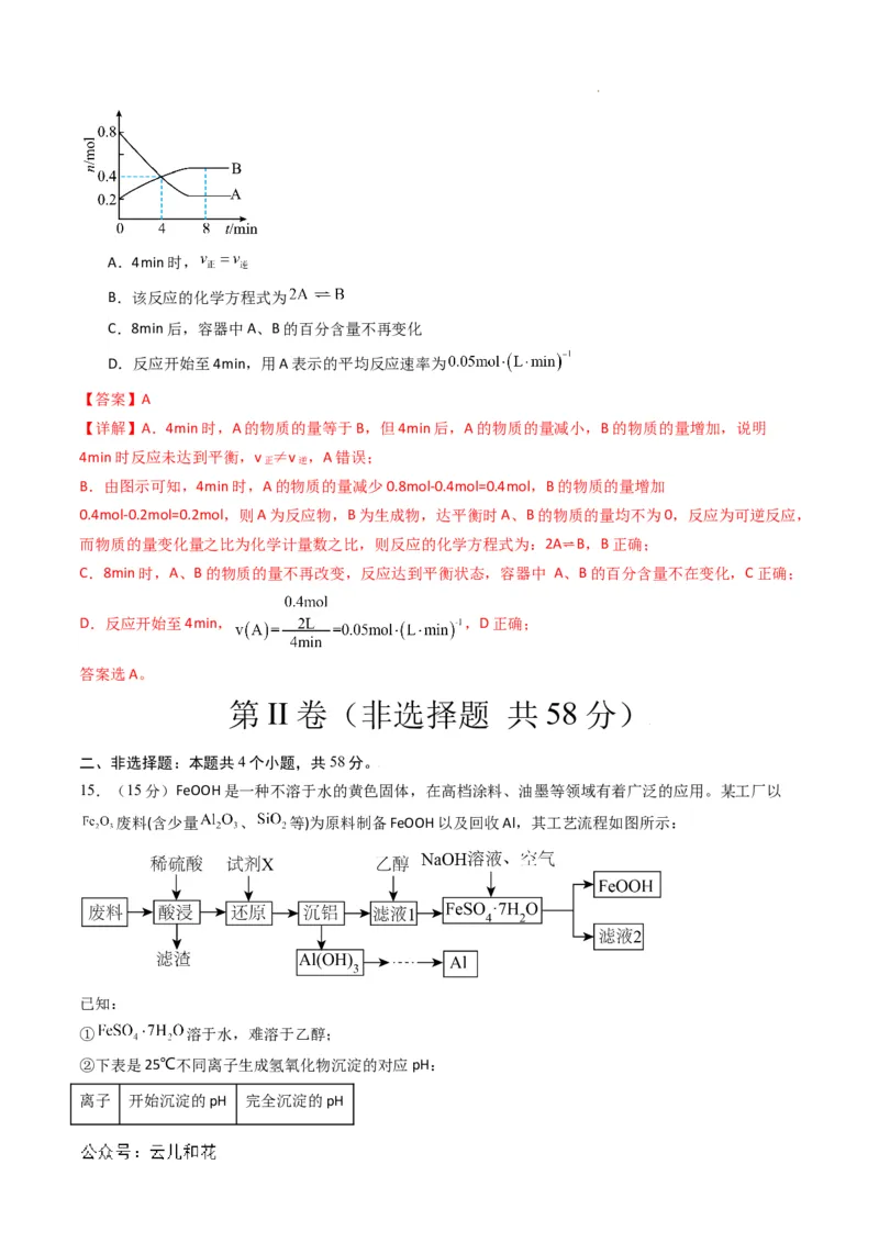 化学（新高考通用）02（解析版）(1)_1多考区联考_08272024年新高二开学摸底考试卷（word版含解析和答题卡）