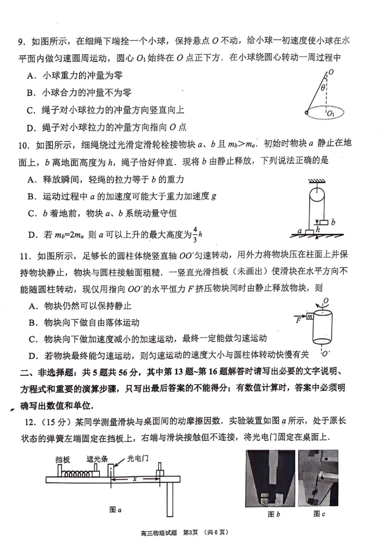 物理+答案江苏省连云港市2025-2026学年高三上学期11月期中调研考试物理试题_251116江苏省连云港市2025-2026学年高三上学期期中（全科）