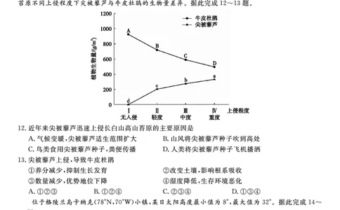 地理试题&middot;江西省九校重点中学2026届高三年级第一次联合考试_251121江西省九校重点中学2026届高三年级第一次联合考试（全科）