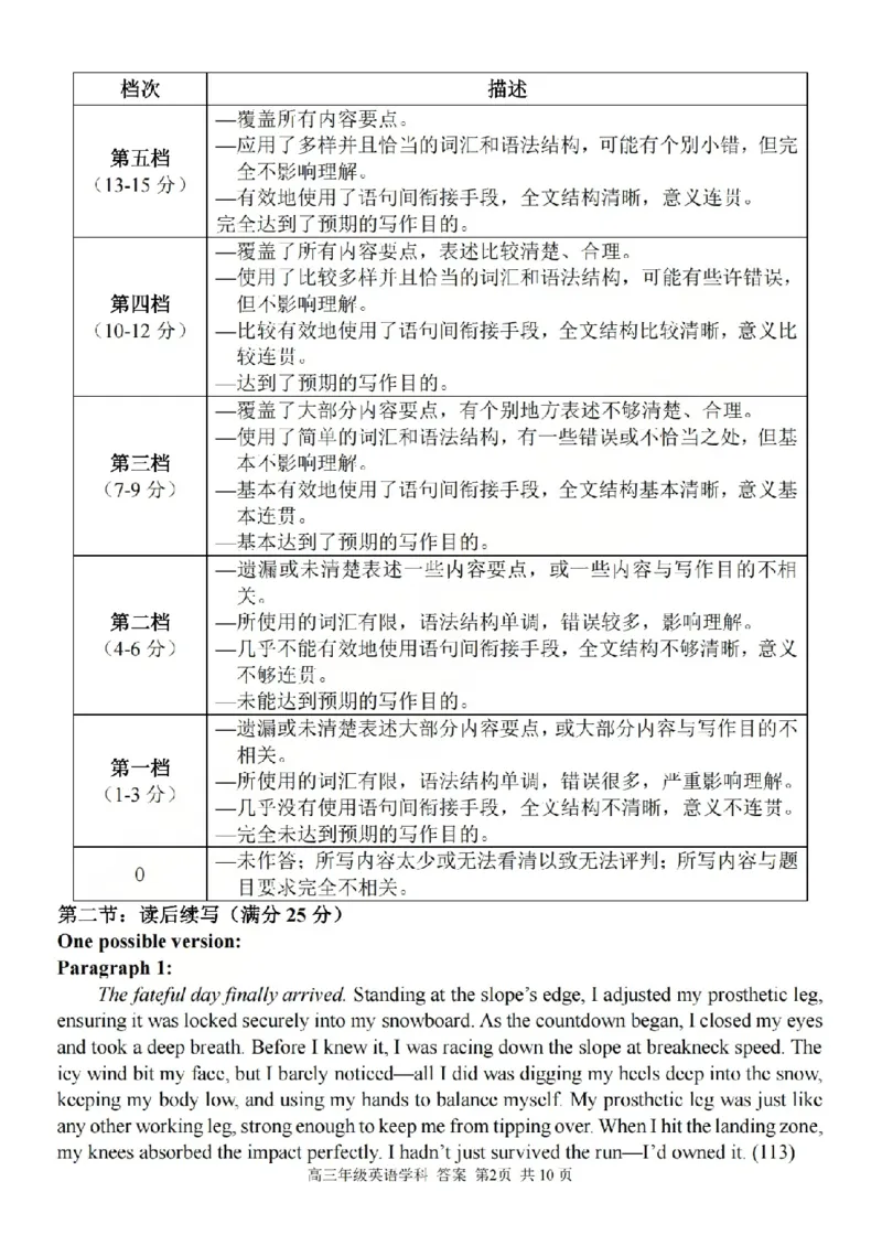 2025学年第一学期浙东北县域名校发展联盟（ZDB）11月诊断测试英语答案_251108浙江省2025学年第一学期浙东北县域名校发展联盟（ZDB）11月诊断测试（全科）